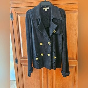 Michael Kors black, cotton knit blazer